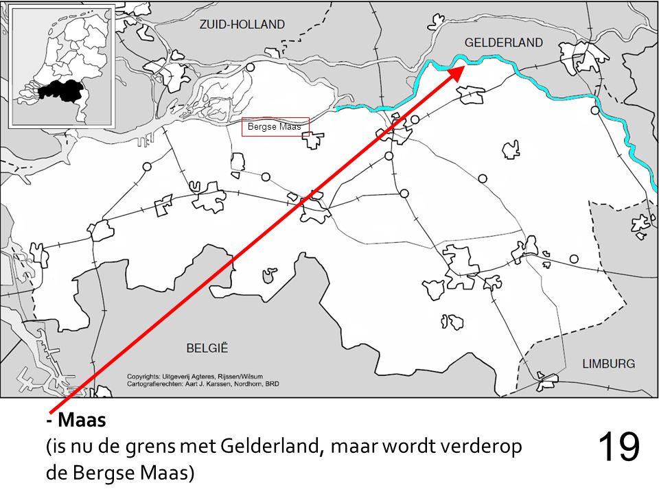 19 - Maas (is nu de grens met Gelderland, maar wordt verderop