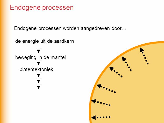 Endogene processen Endogene processen worden aangedreven door…