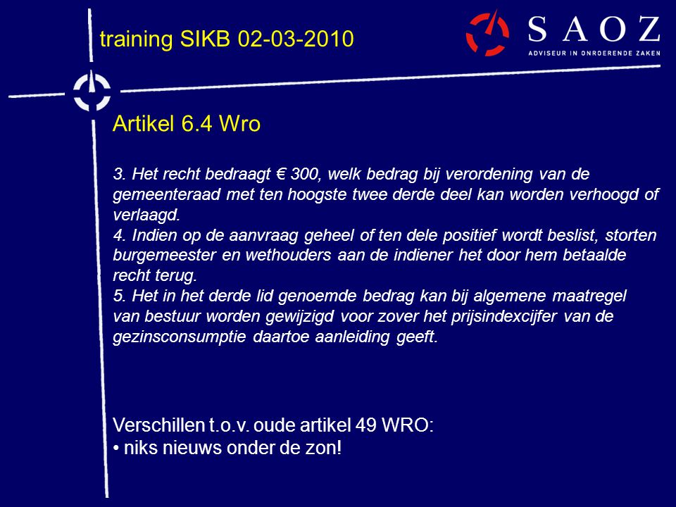 training SIKB Artikel 6.4 Wro