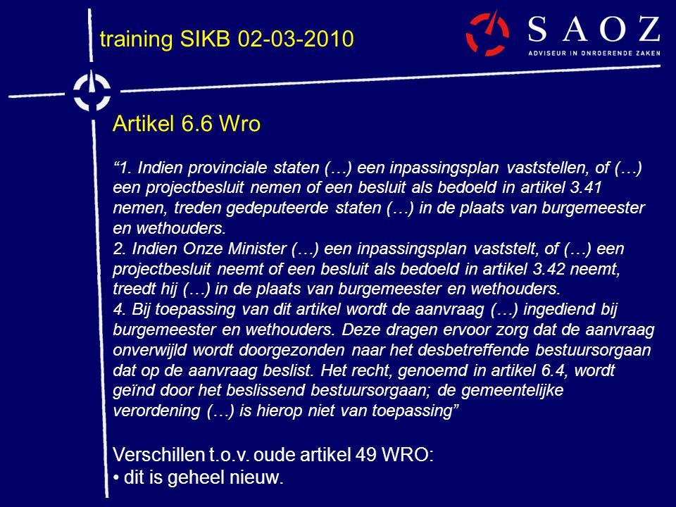 training SIKB Artikel 6.6 Wro