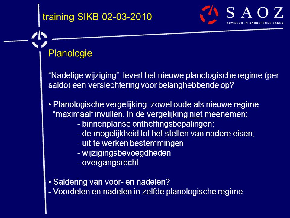 training SIKB Planologie