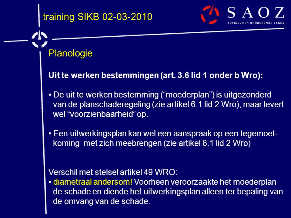 training SIKB Planologie