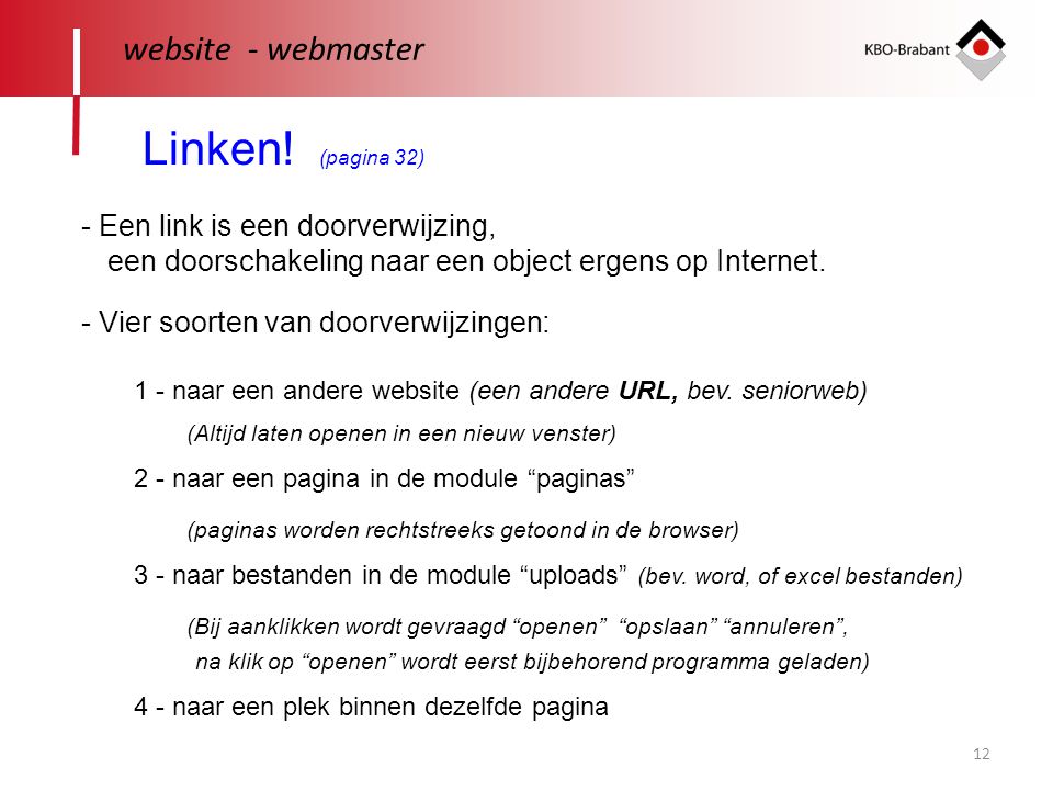 Linken! (pagina 32) website - webmaster