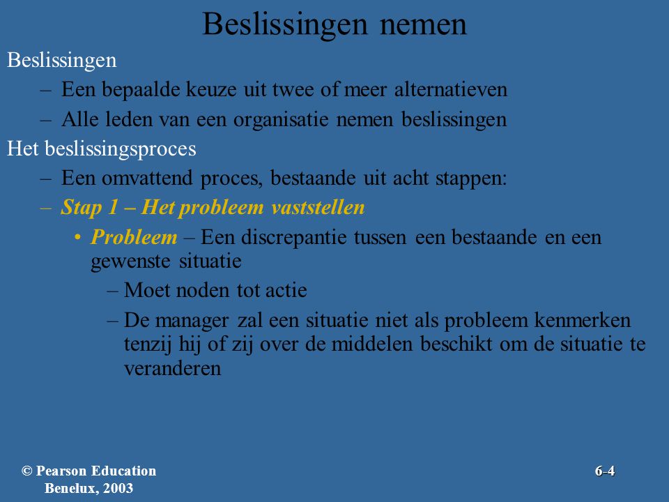 © Pearson Education Benelux, 2003