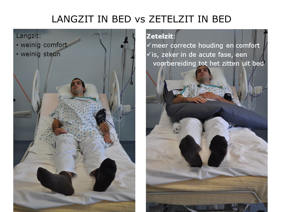 LANGZIT IN BED vs ZETELZIT IN BED