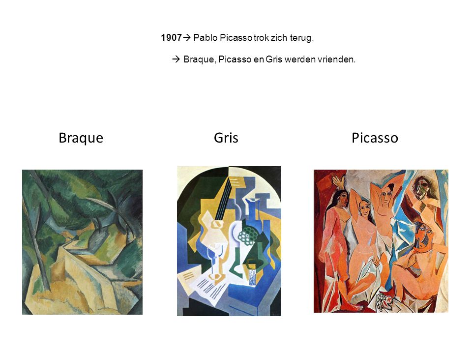 Braque Gris Picasso 1907 Pablo Picasso trok zich terug.