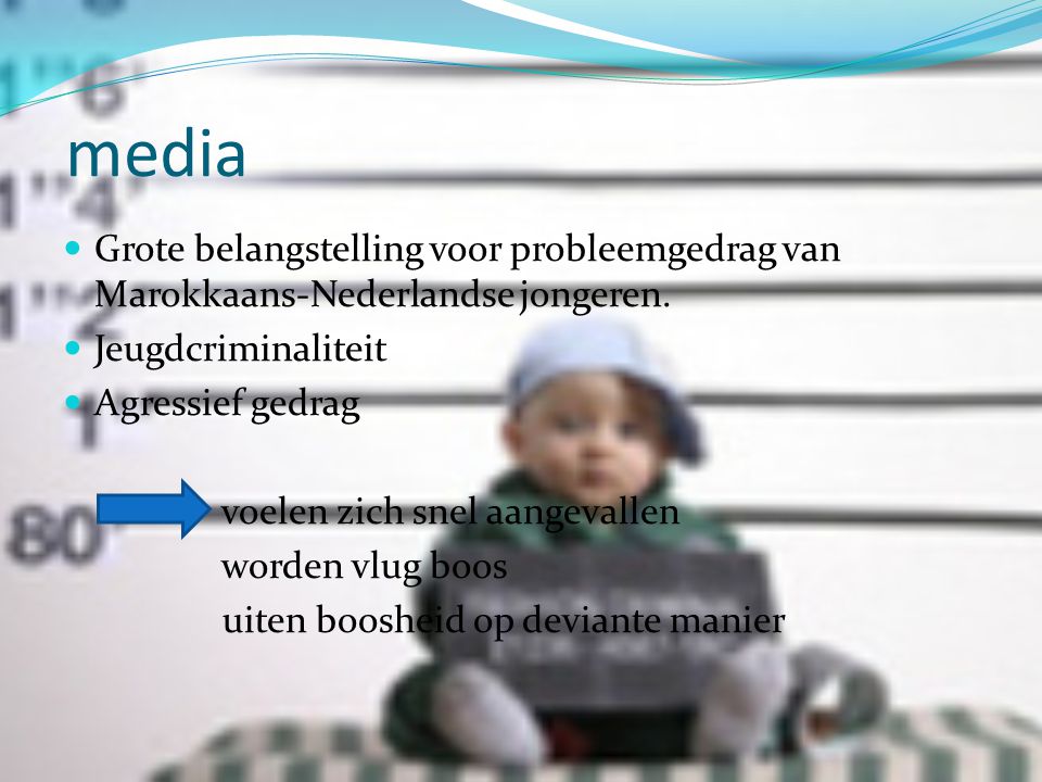media Grote belangstelling voor probleemgedrag van Marokkaans-Nederlandse jongeren. Jeugdcriminaliteit.
