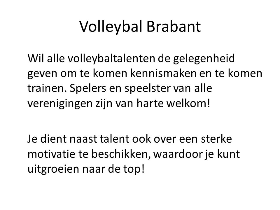 Volleybal Brabant