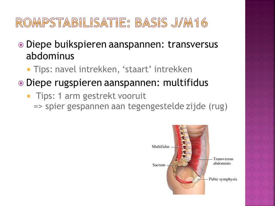 Rompstabilisatie: basis J/M16
