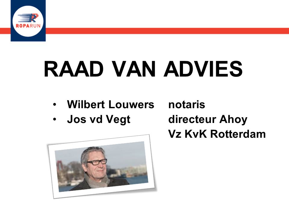 Wilbert Louwers notaris Jos vd Vegt directeur Ahoy Vz KvK Rotterdam
