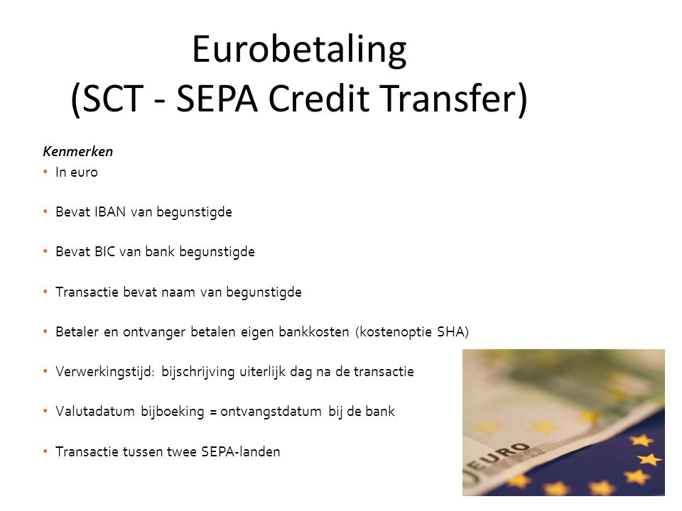 Eurobetaling (SCT - SEPA Credit Transfer)