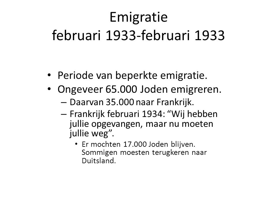 Emigratie februari 1933-februari 1933