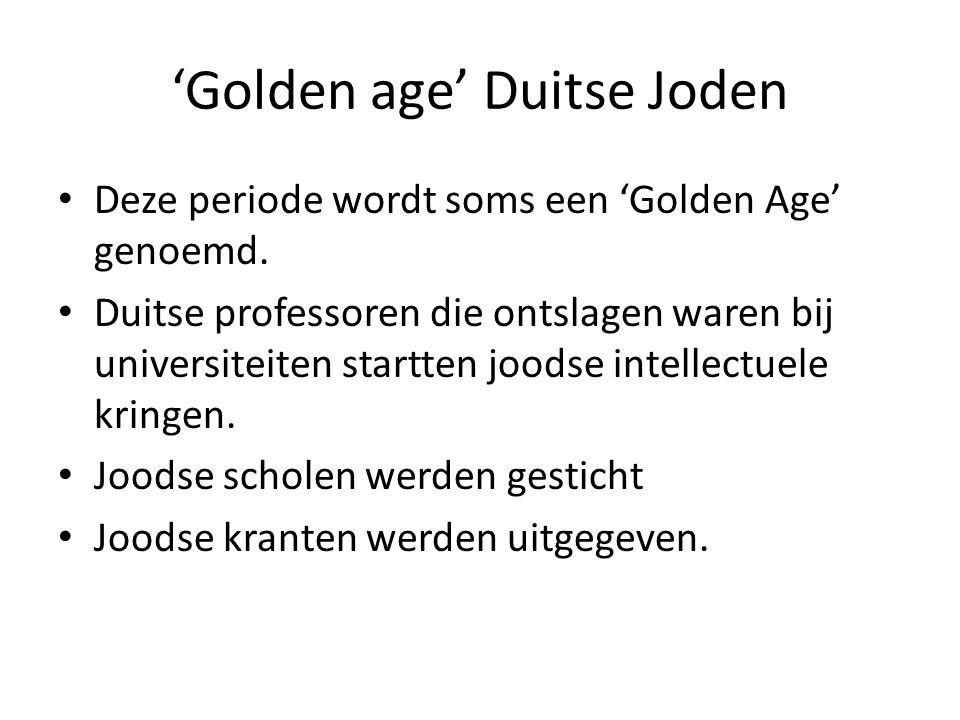 ‘Golden age’ Duitse Joden