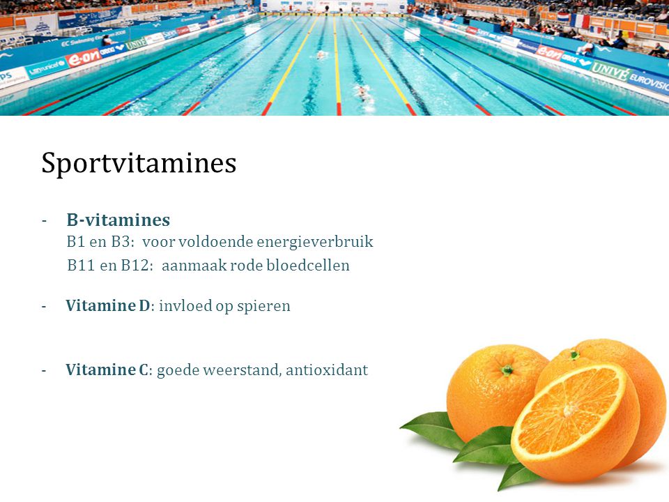 Sportvitamines B-vitamines B1 en B3: voor voldoende energieverbruik