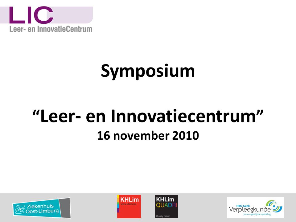 Symposium Leer- en Innovatiecentrum