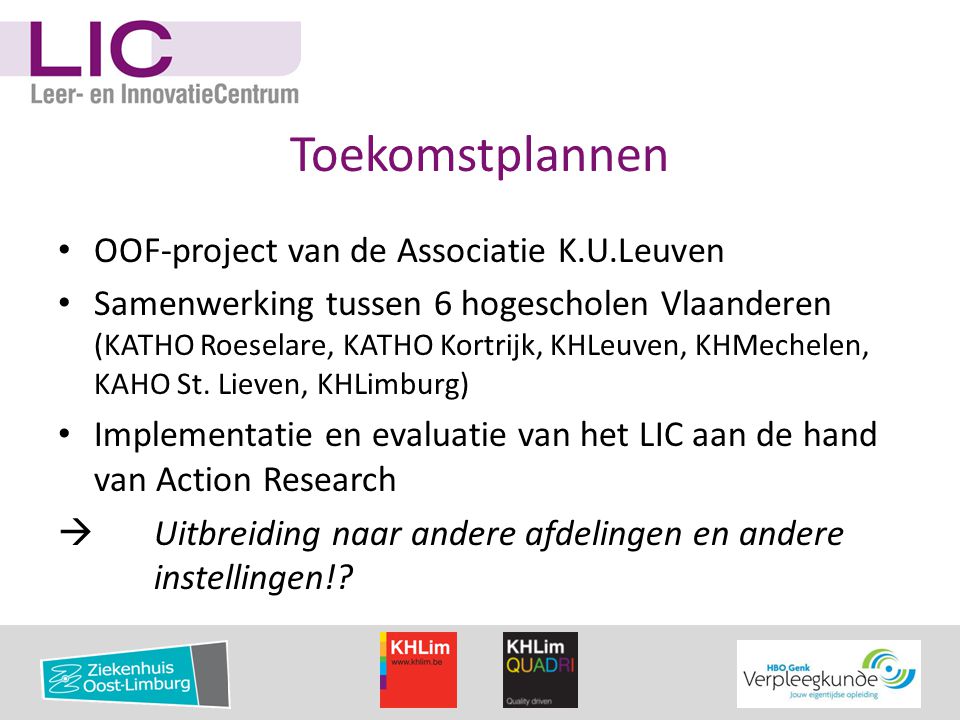 Toekomstplannen OOF-project van de Associatie K.U.Leuven