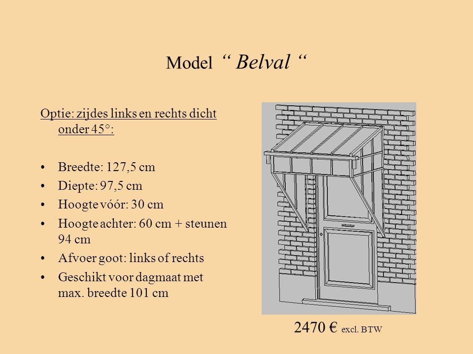 Model Belval 2470 € excl. BTW