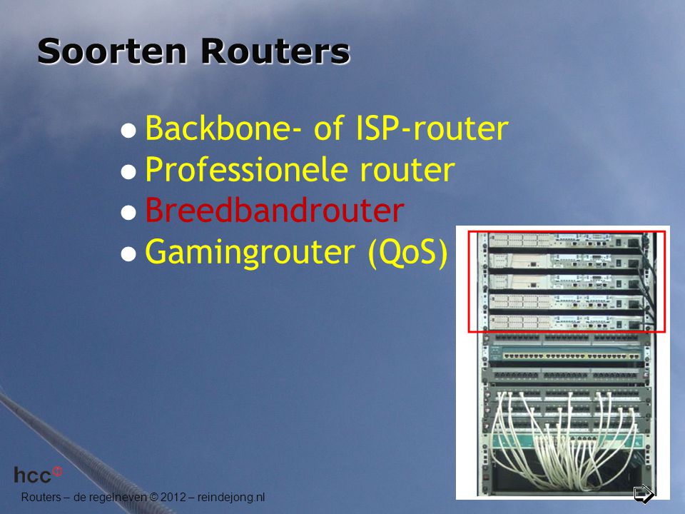 Backbone- of ISP-router Professionele router Breedbandrouter