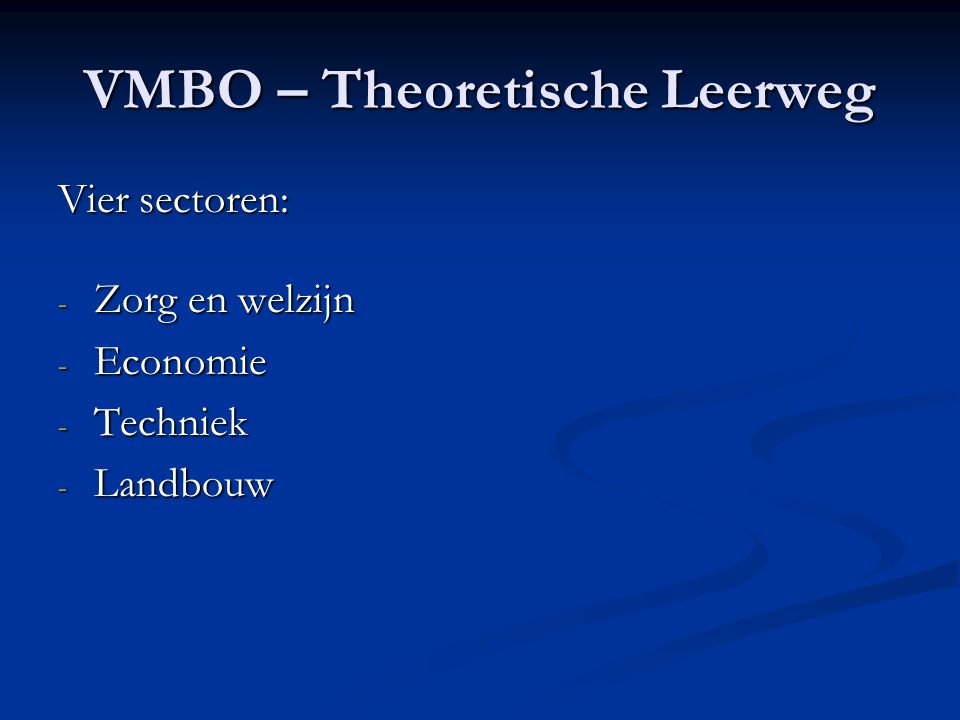 VMBO – Theoretische Leerweg