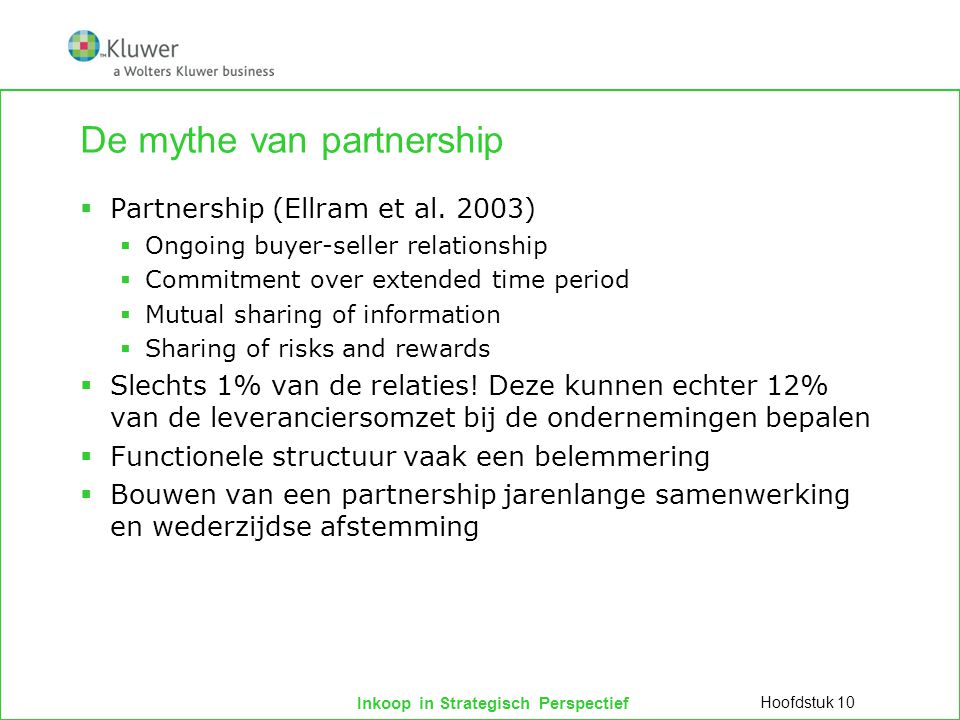 De mythe van partnership