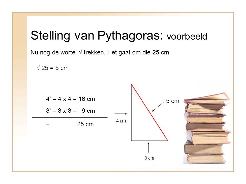 Stelling van Pythagoras: voorbeeld