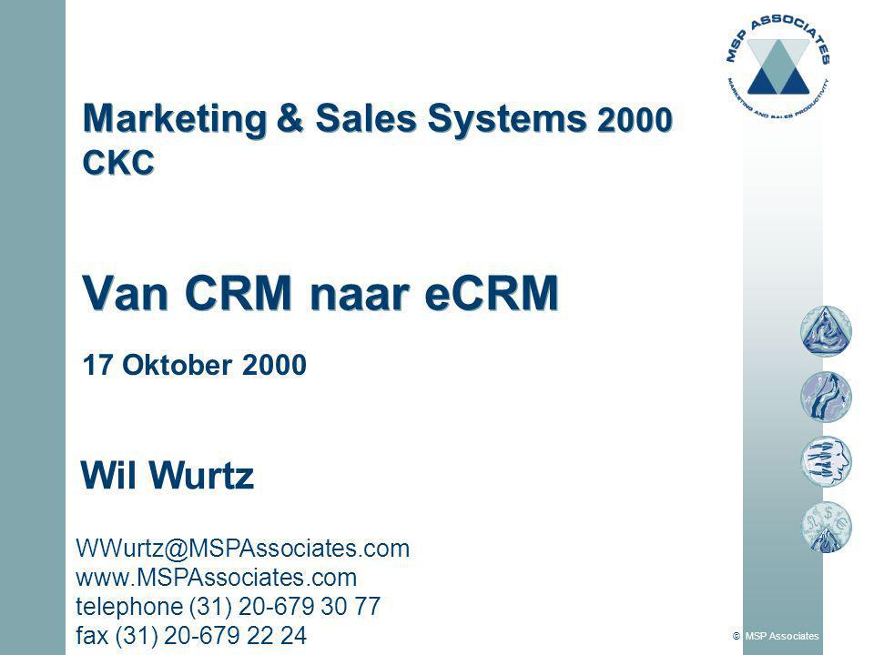 Marketing & Sales Systems 2000 CKC Van CRM naar eCRM