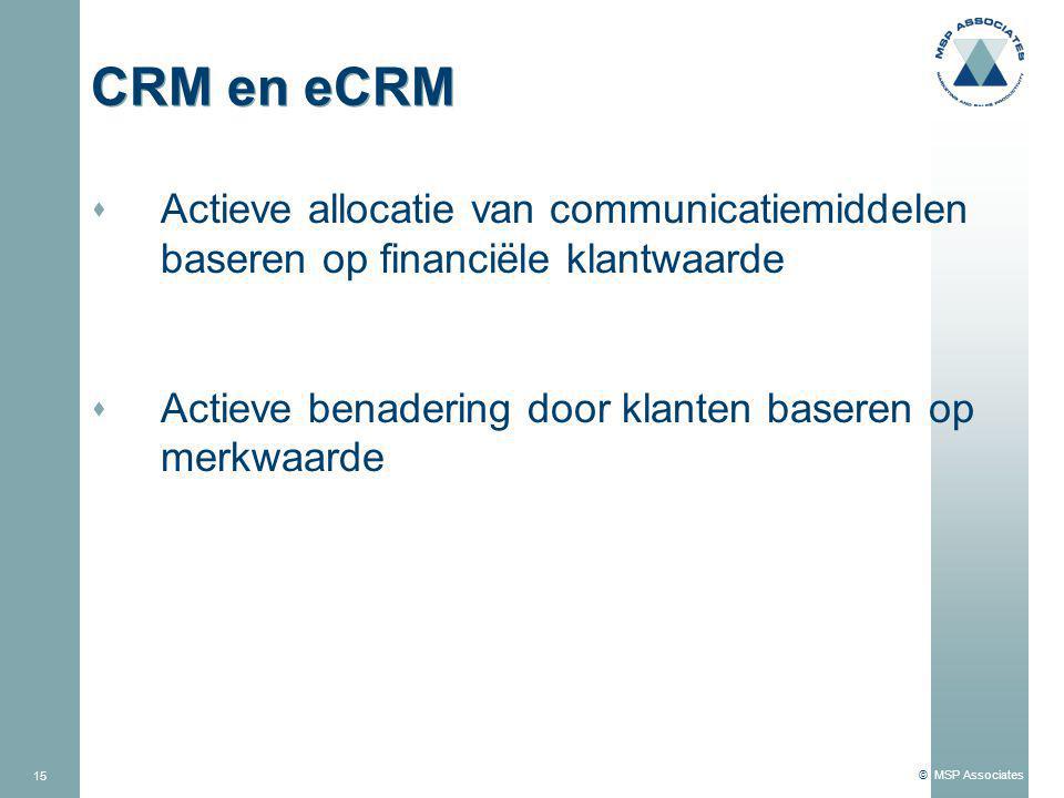 4/3/2017 CRM en eCRM. Actieve allocatie van communicatiemiddelen baseren op financiële klantwaarde.