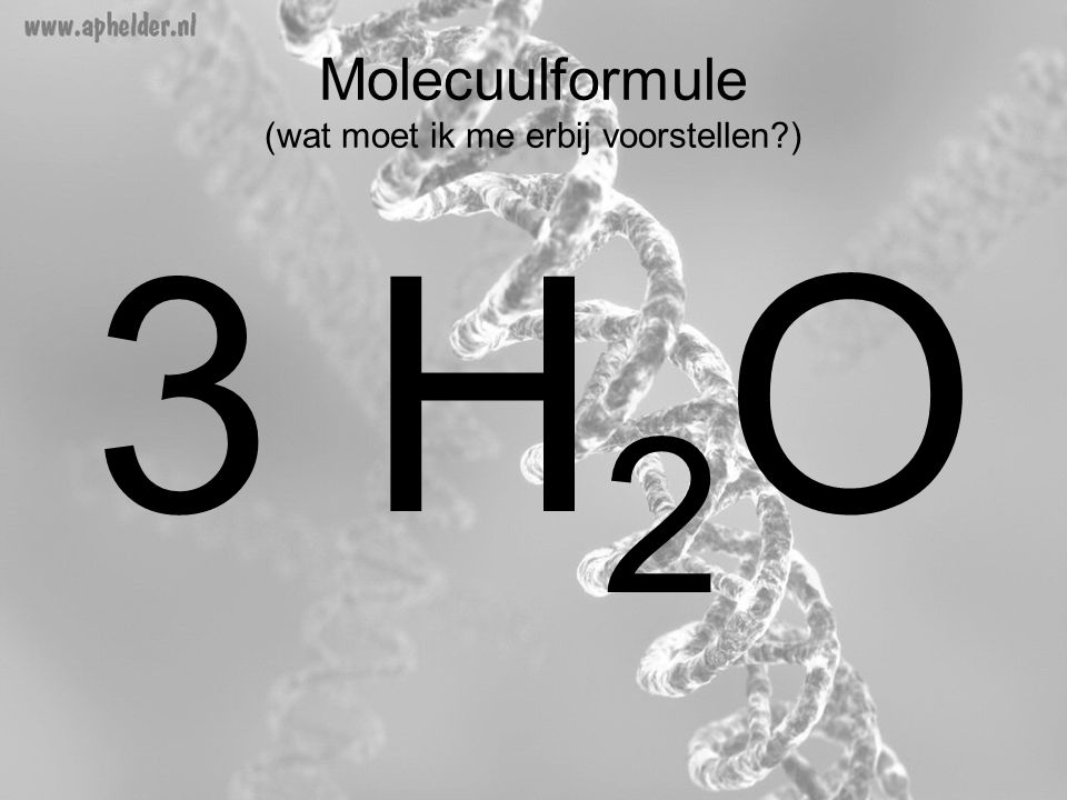 Molecuulformule (wat moet ik me erbij voorstellen )