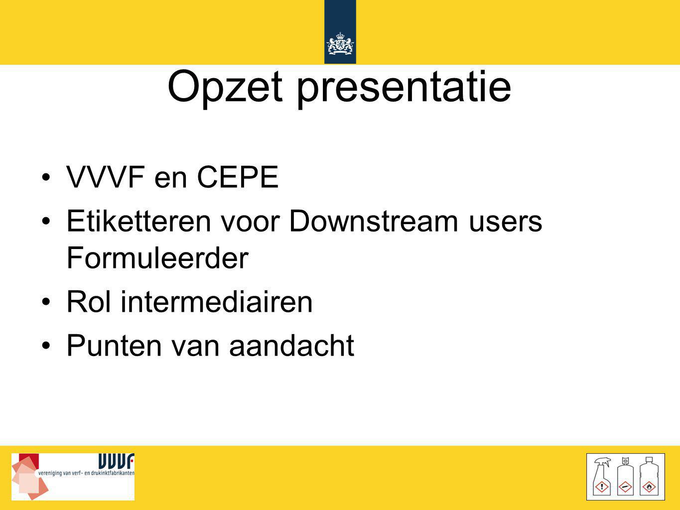 Opzet presentatie VVVF en CEPE