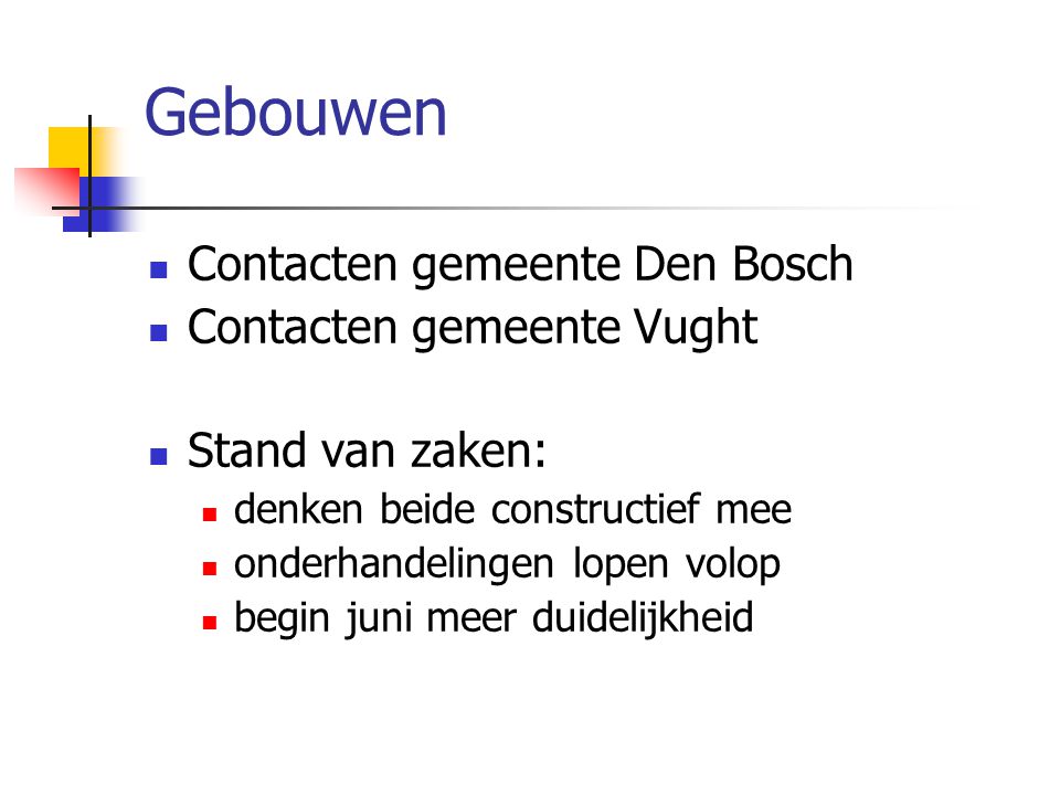 Gebouwen Contacten gemeente Den Bosch Contacten gemeente Vught