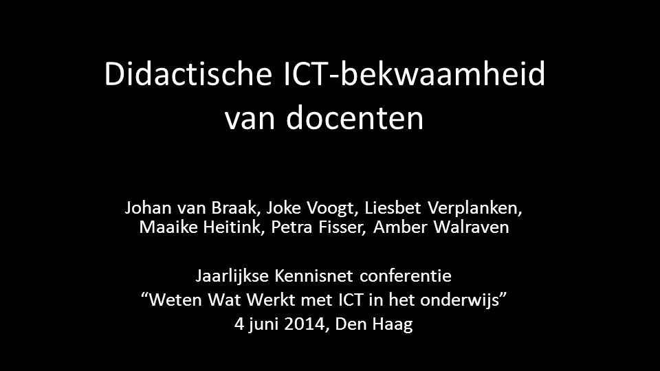 Didactische ICT-bekwaamheid van docenten