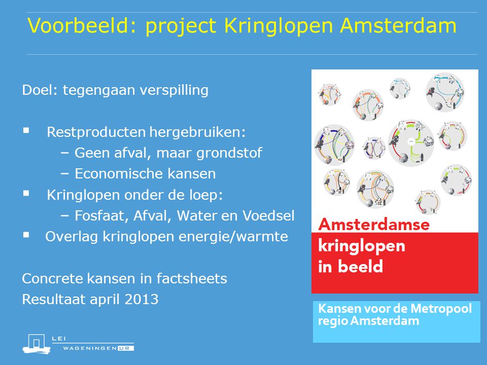 Voorbeeld: project Kringlopen Amsterdam