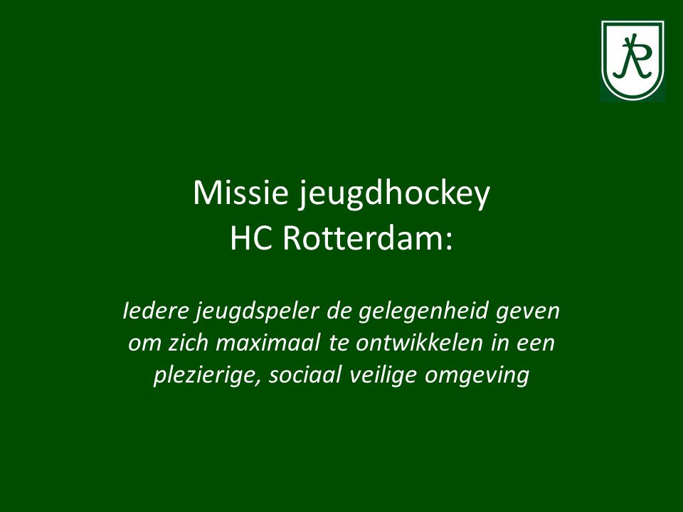 Missie jeugdhockey HC Rotterdam: