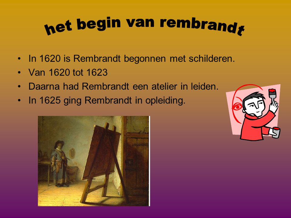 het begin van rembrandt
