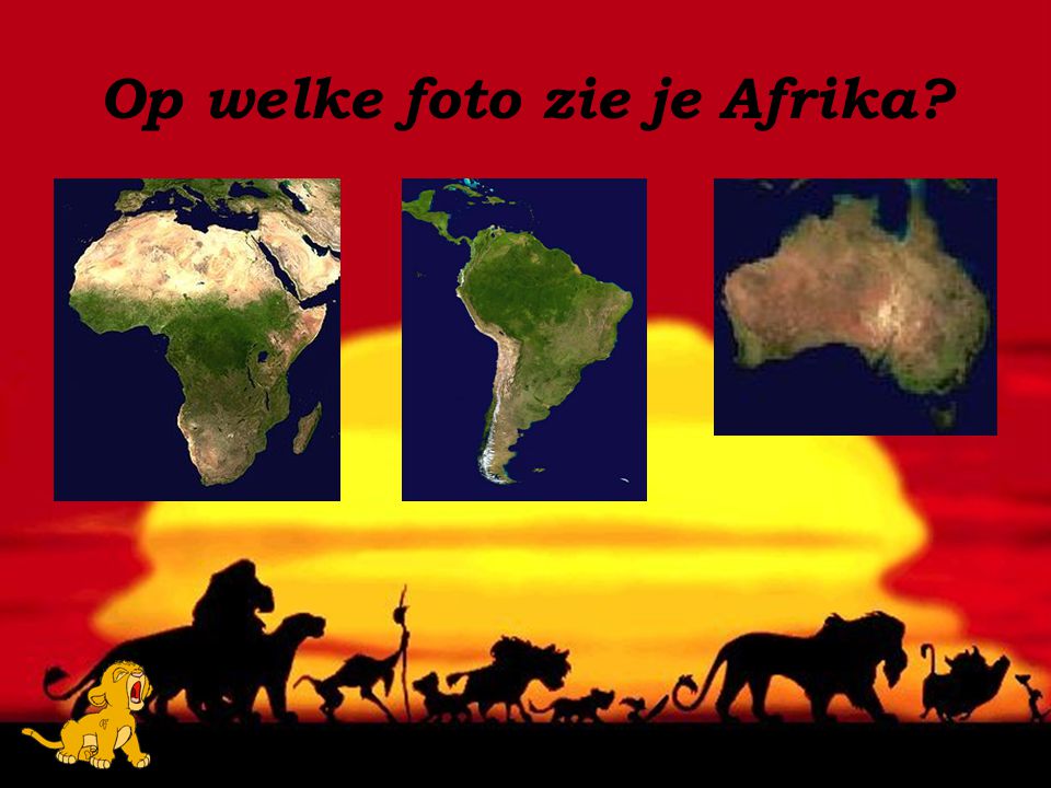 Op welke foto zie je Afrika