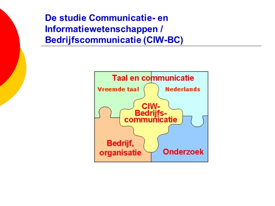 De studie Communicatie- en Informatiewetenschappen / Bedrijfscommunicatie (CIW-BC)