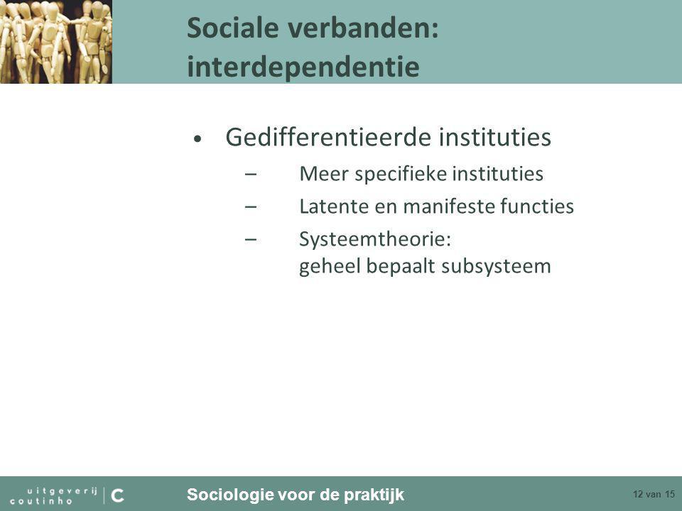 Sociale verbanden: interdependentie