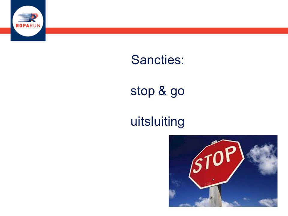 Sancties: stop & go uitsluiting