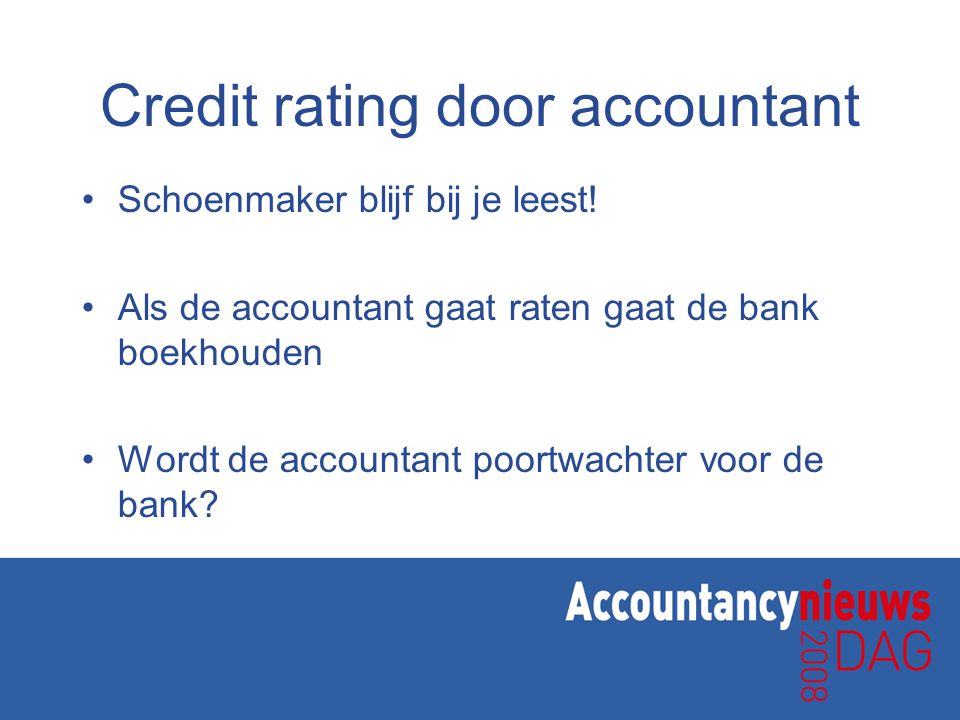 Credit rating door accountant