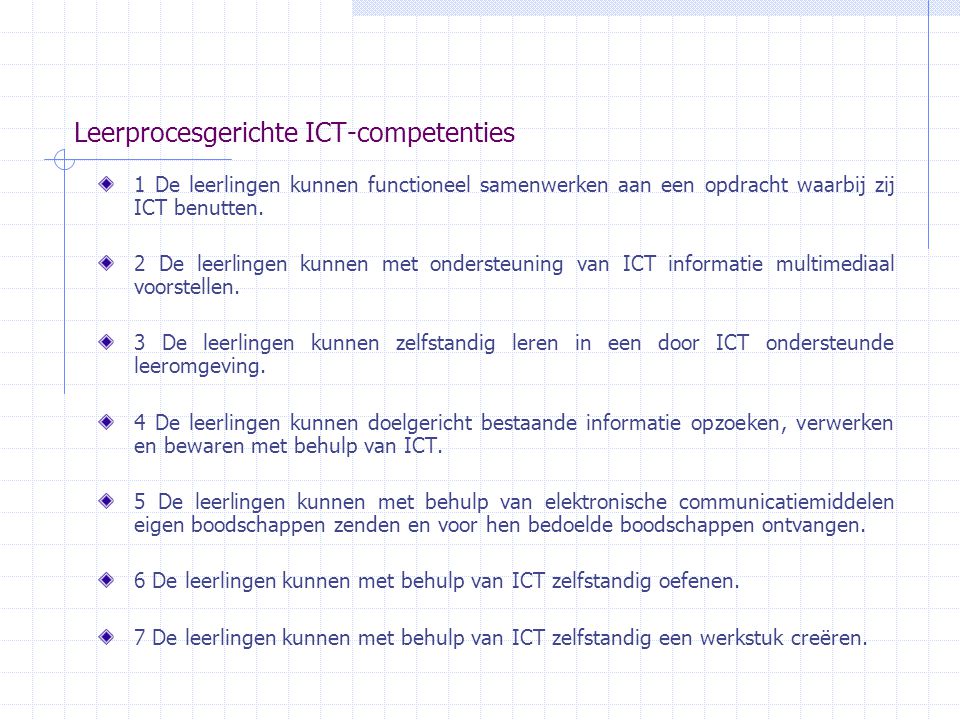 Leerprocesgerichte ICT-competenties