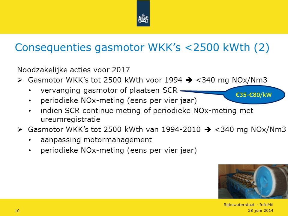 Consequenties gasmotor WKK’s <2500 kWth (2)