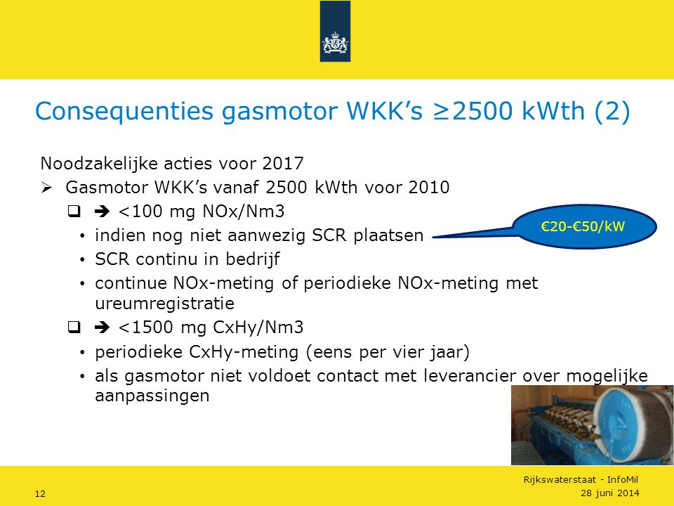 Consequenties gasmotor WKK’s ≥2500 kWth (2)