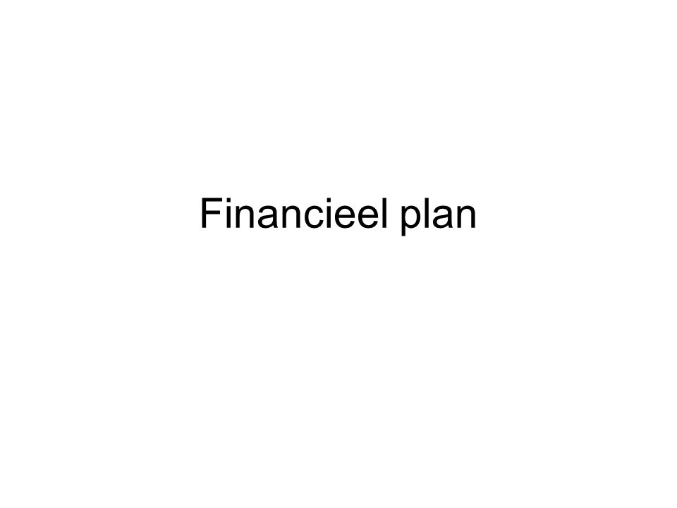 Financieel plan