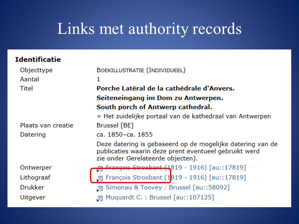 Links met authority records