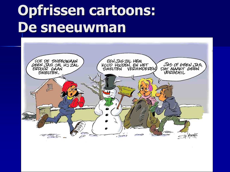 Opfrissen cartoons: De sneeuwman