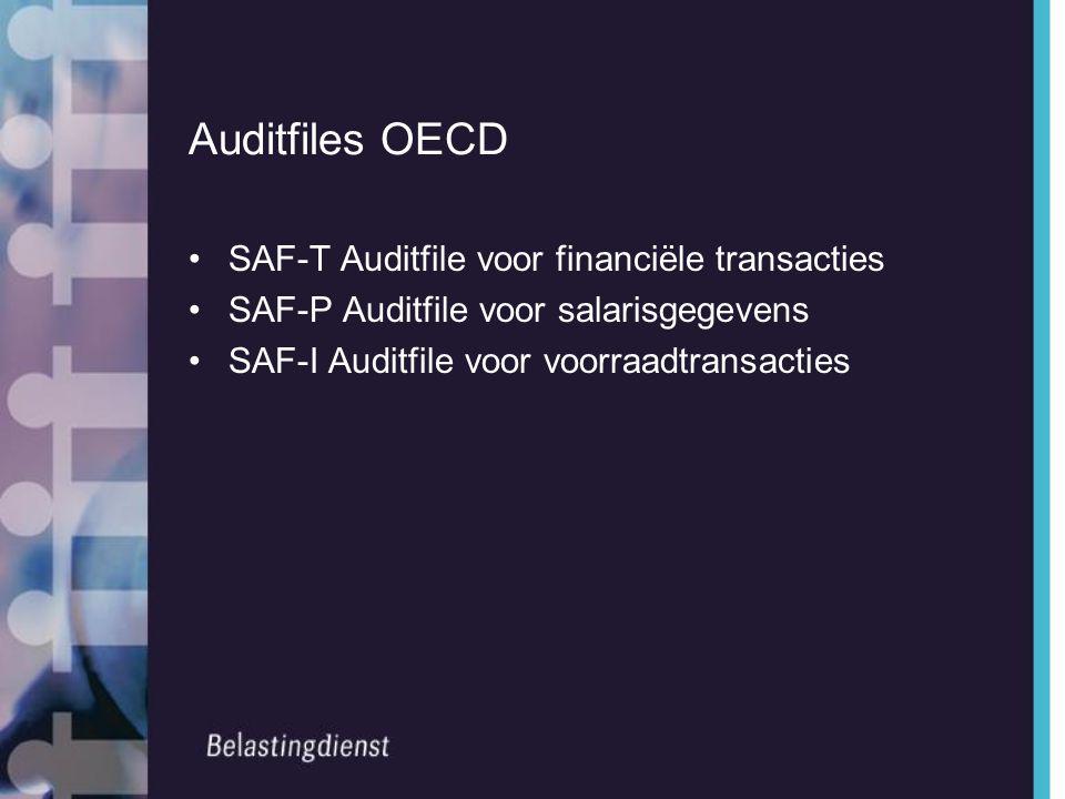 Auditfiles OECD SAF-T Auditfile voor financiële transacties