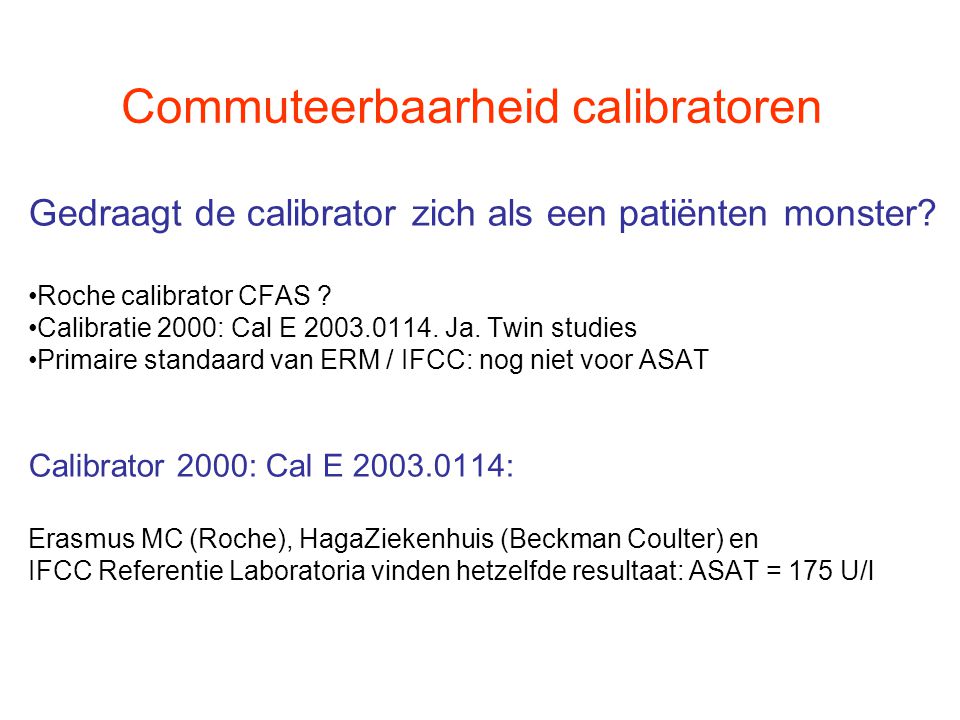 Commuteerbaarheid calibratoren