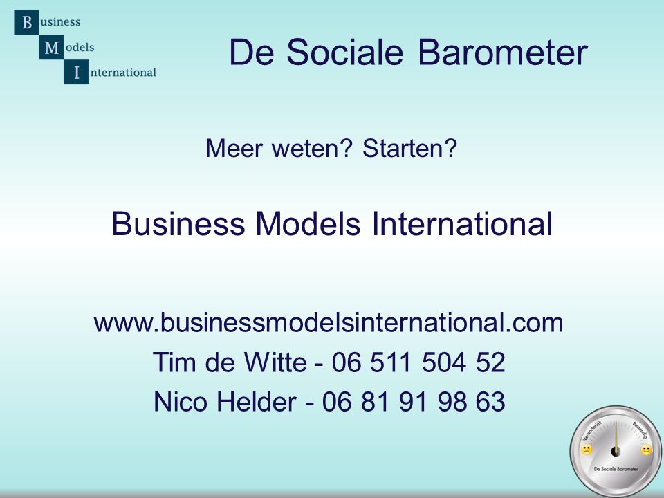 Meer weten Starten Business Models International