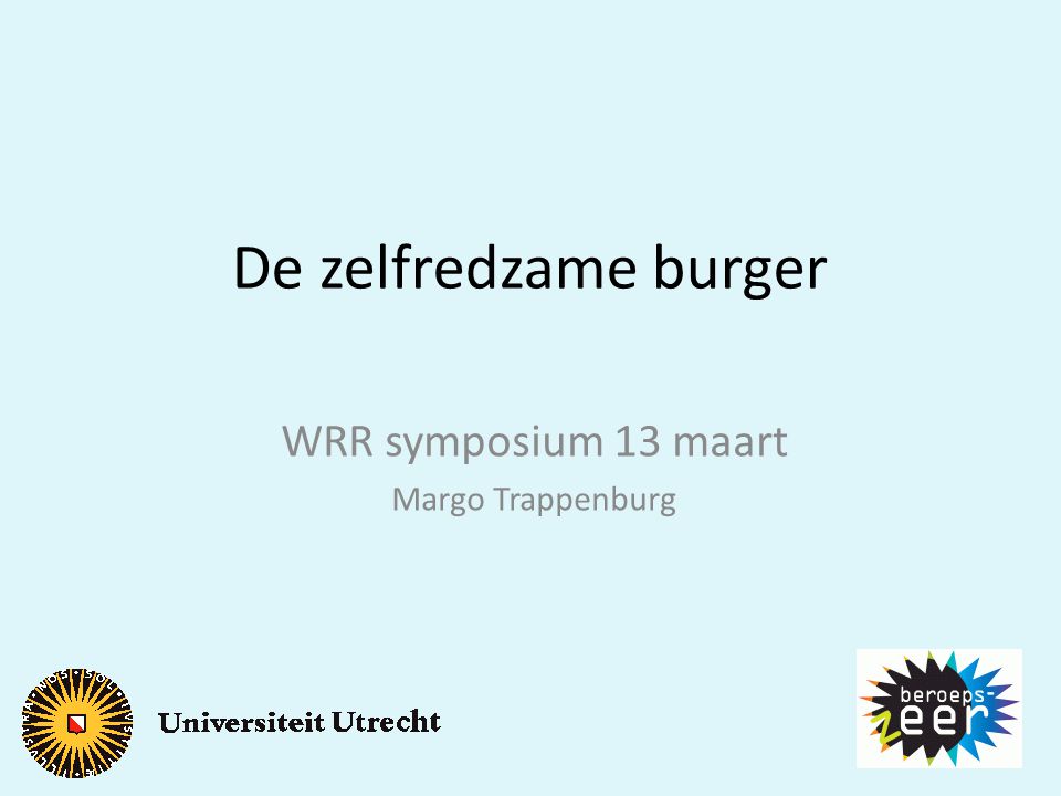 WRR symposium 13 maart Margo Trappenburg
