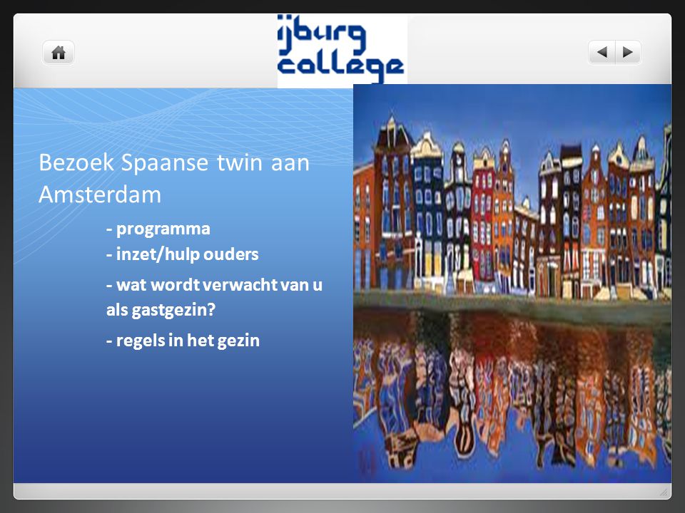 Bezoek Spaanse twin aan Amsterdam